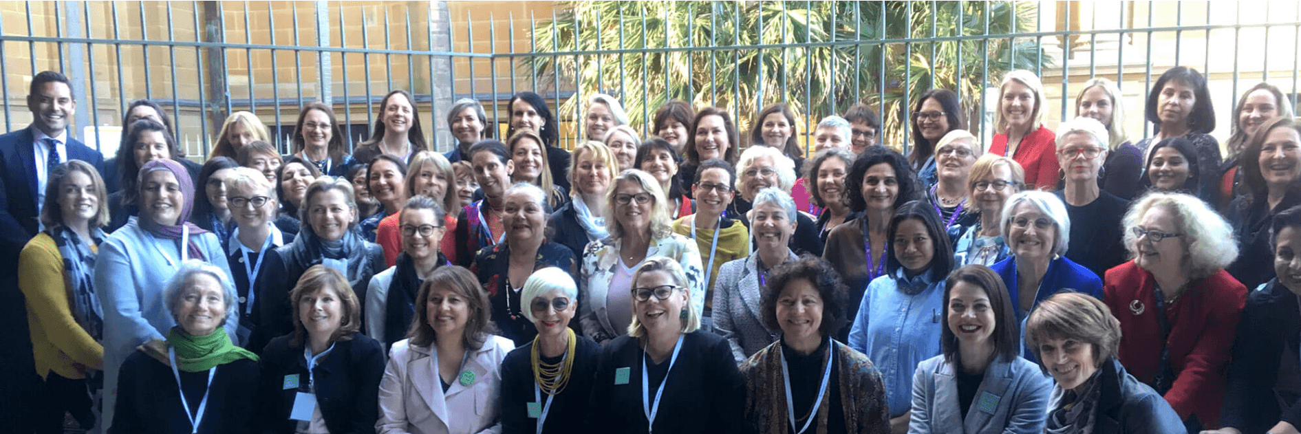 A large gathering of Women for Election (WFE) Australia